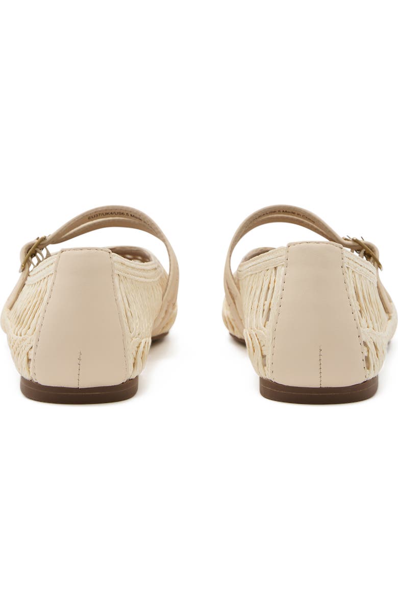 Reiss Elizabeth Woven Mary Jane Flat, Alternate, color, Off White