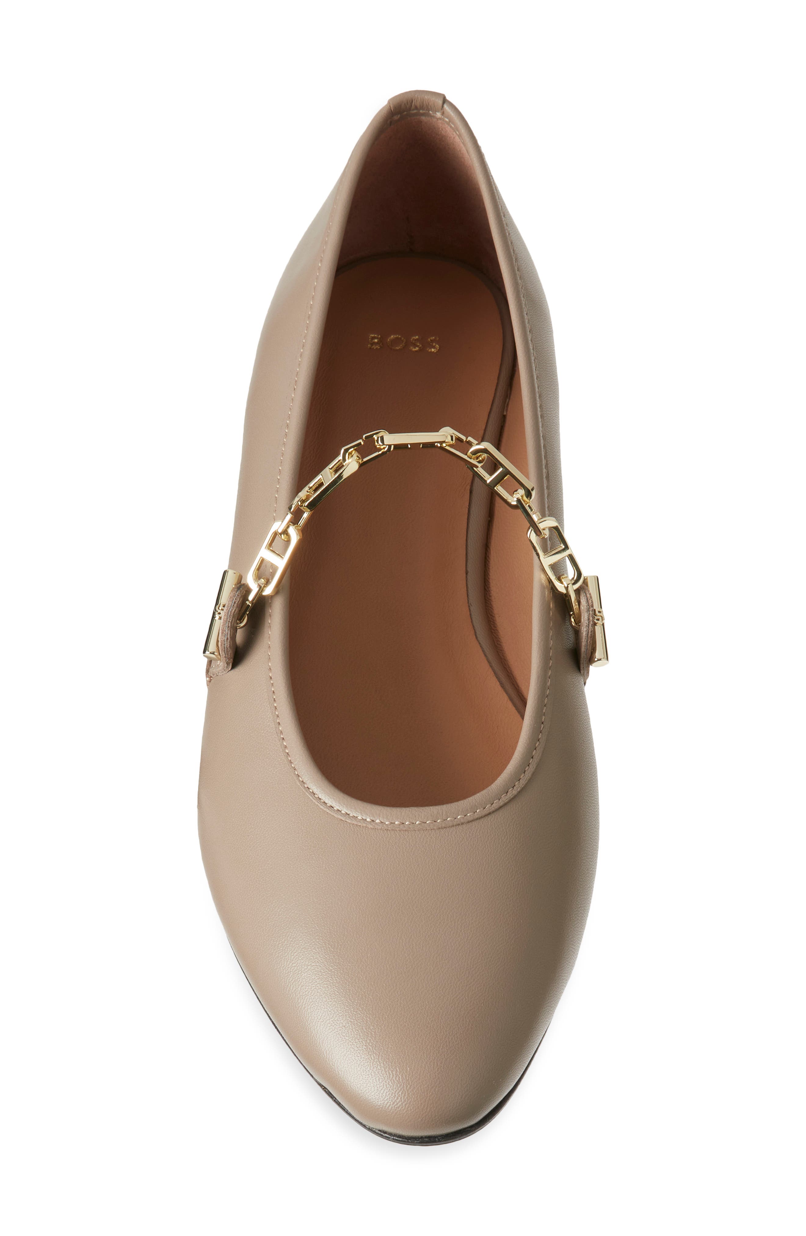 Diana Chain Mary Jane Ballet Flat, Alternate, color, OPEN BROWN