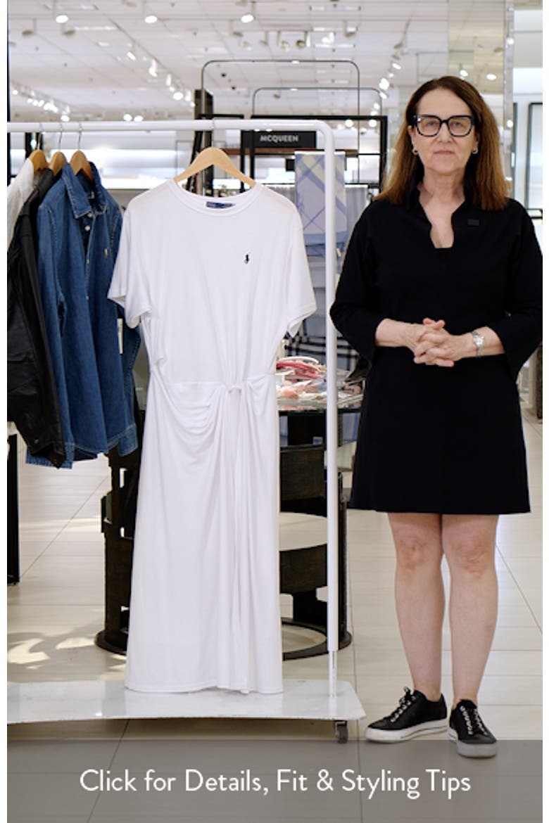 Logo Detail Side Twist T-Shirt Dress video