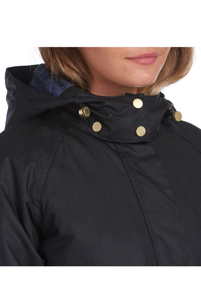 Barbour Aberdeen Waxed Hooded Raincoat, Alternate, color,