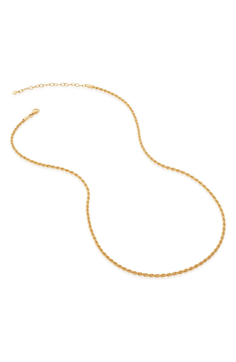 Monica Vinader Rope Chain Necklace, Main, color, Gold Plate