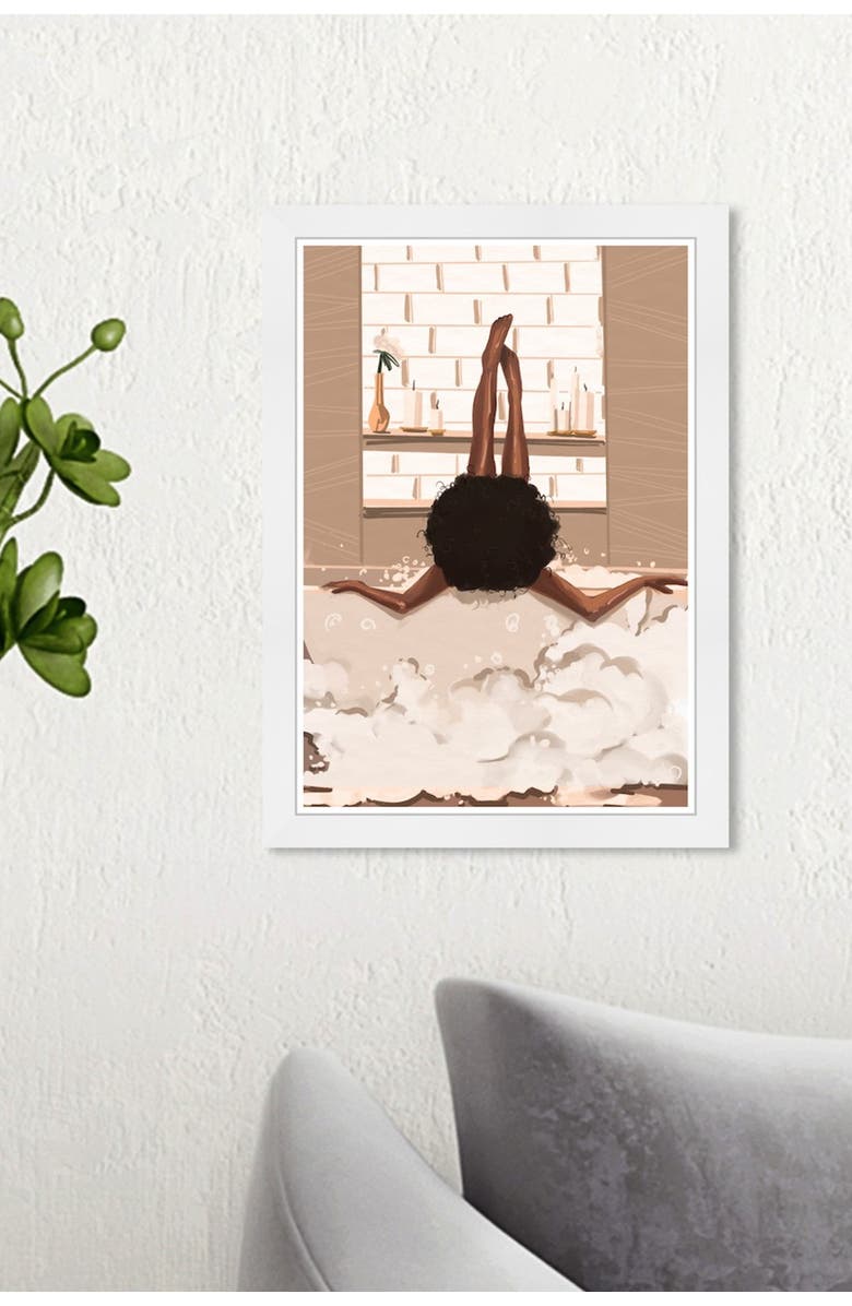 Wynwood Studio Warm Bubbles Brown Framed Wall Art, Alternate, color, Brown