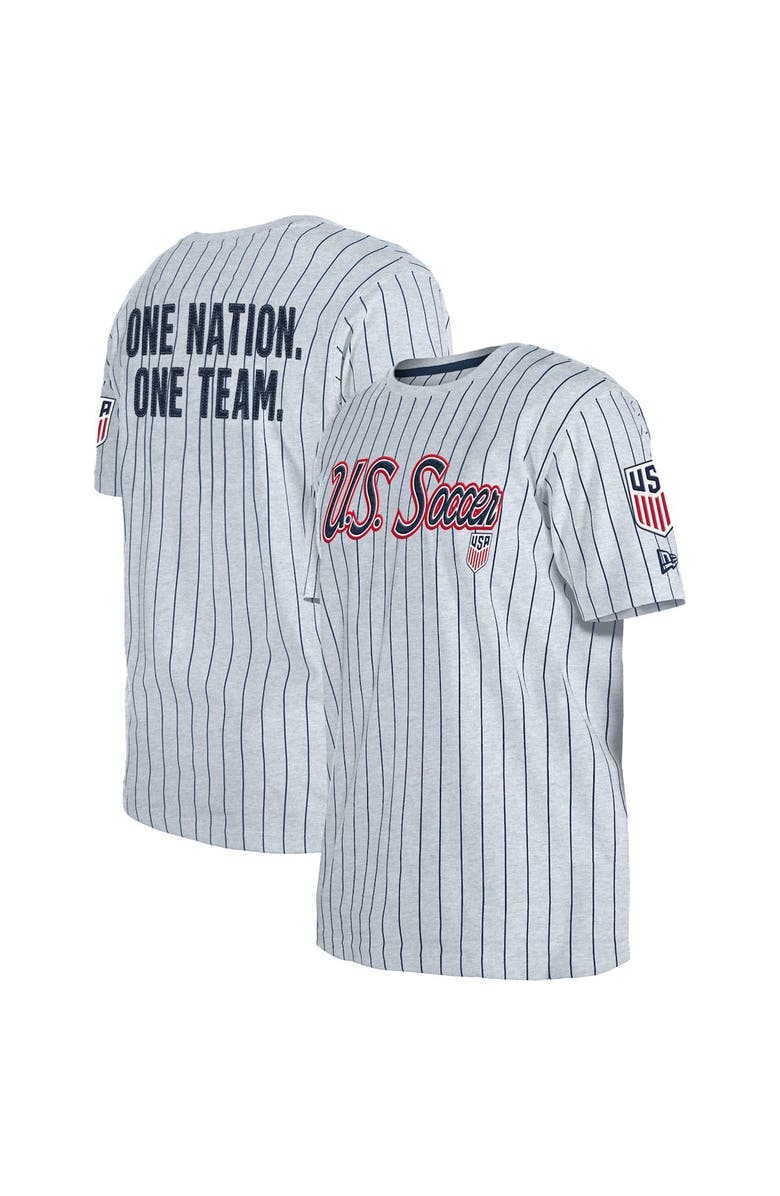 5TH AND OCEAN BY NEW ERA Men's 5th & Ocean by New Era Gray USMNT Throwback Mesh Jersey T-Shirt, Main, color, Gray