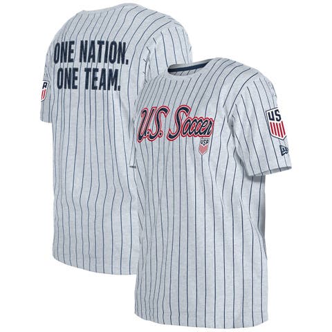 Men's 5th & Ocean by New Era Gray USMNT Throwback Mesh Jersey T-Shirt