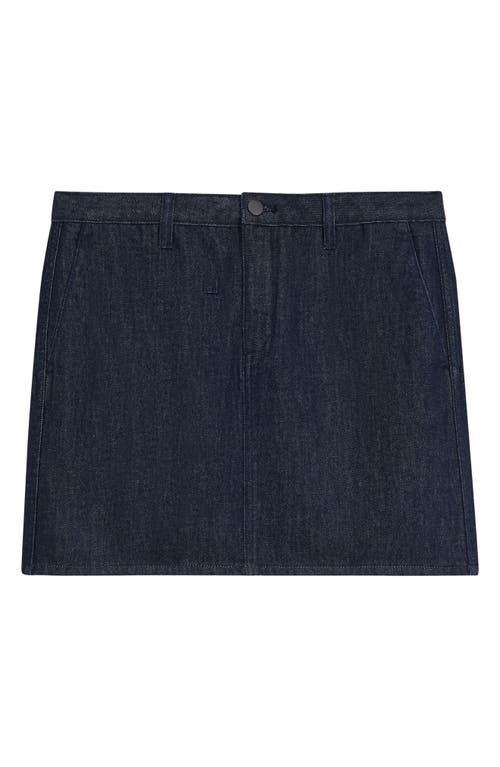 Theory Trouser Denim Mini Skirt In Indigo