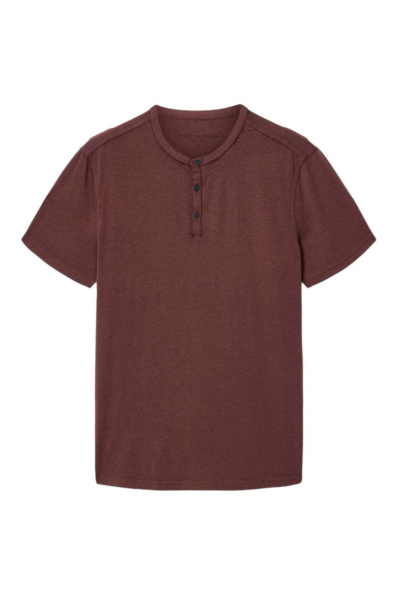 Duke Short Sleeve Henley, Alternate, color, MAUVEWOOD
