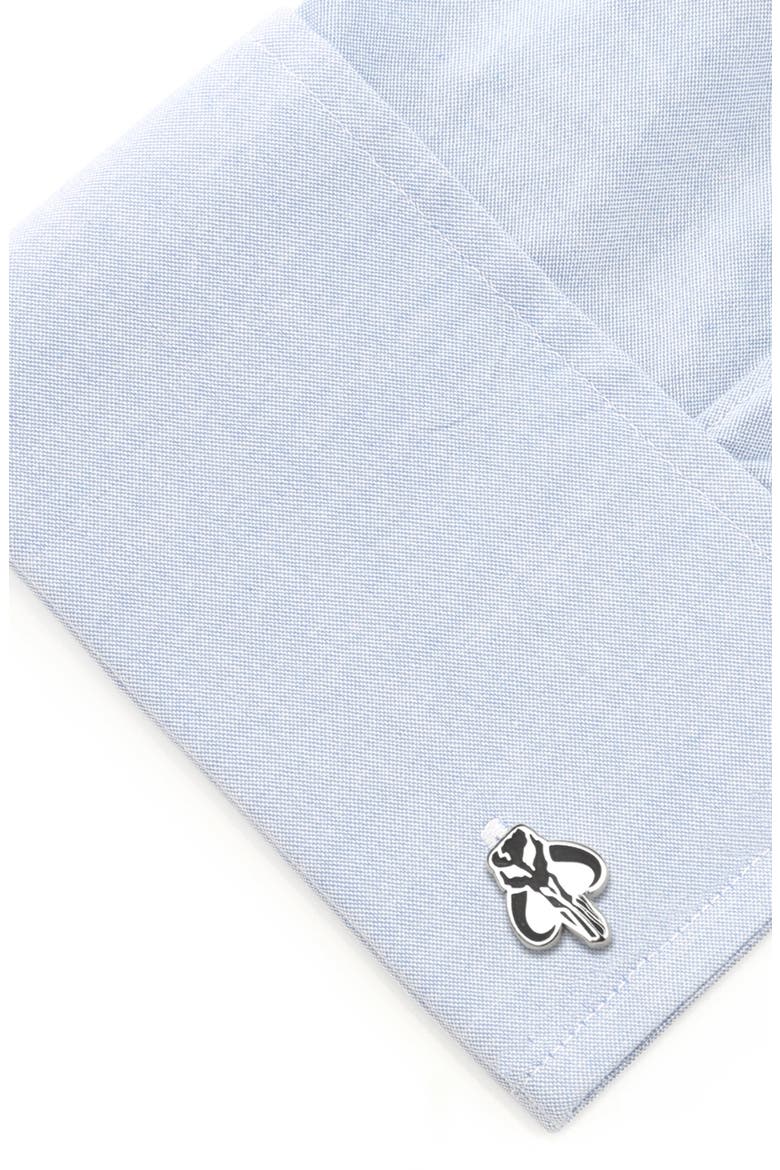 Star Wars™ - Mandalorian Cuff Links, Alternate, color, SILVER
