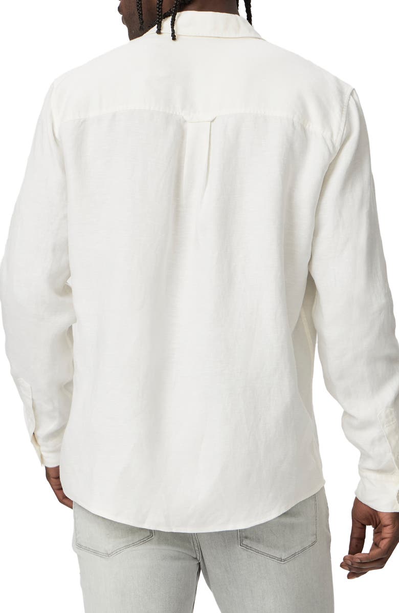 PAIGE Arney Linen Blend Quarter Button Shirt, Alternate, color, 