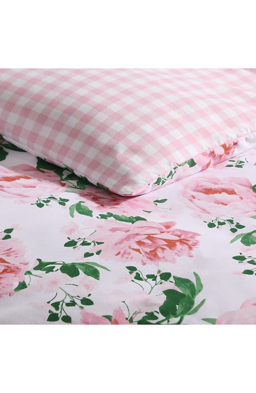 Betsey Johnson Blooming Roses Duvet Cover & Sham Set In Light Pastel Pink