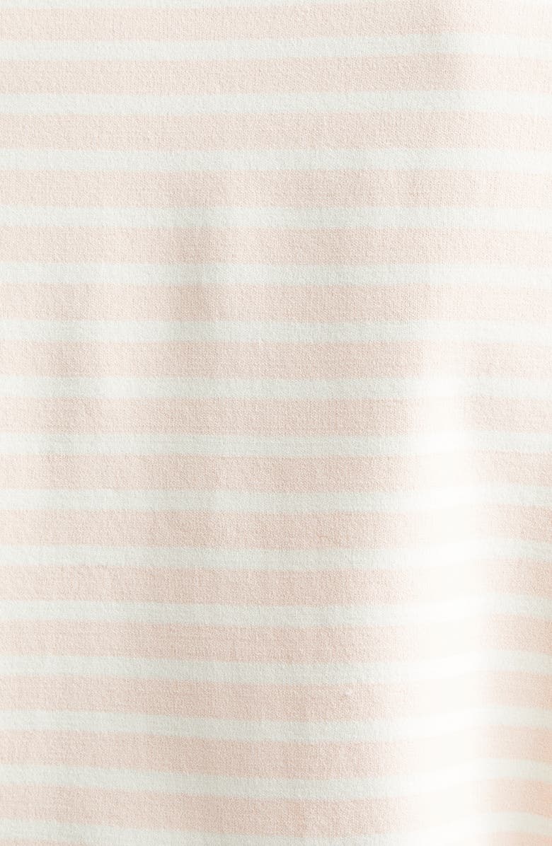 Lela Rose Rose Appliqué Stripe Cardigan, Alternate, color, Blush Multi