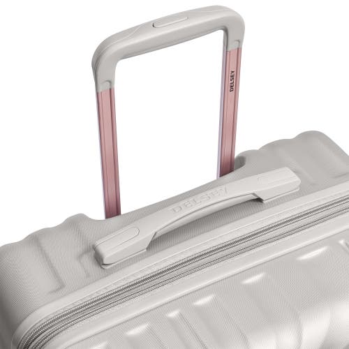 Delsey Paris Alexis Hardside 3-piece (21"/25"/29") Expandable Spinner Luggage Set In Platinum/rose Gold