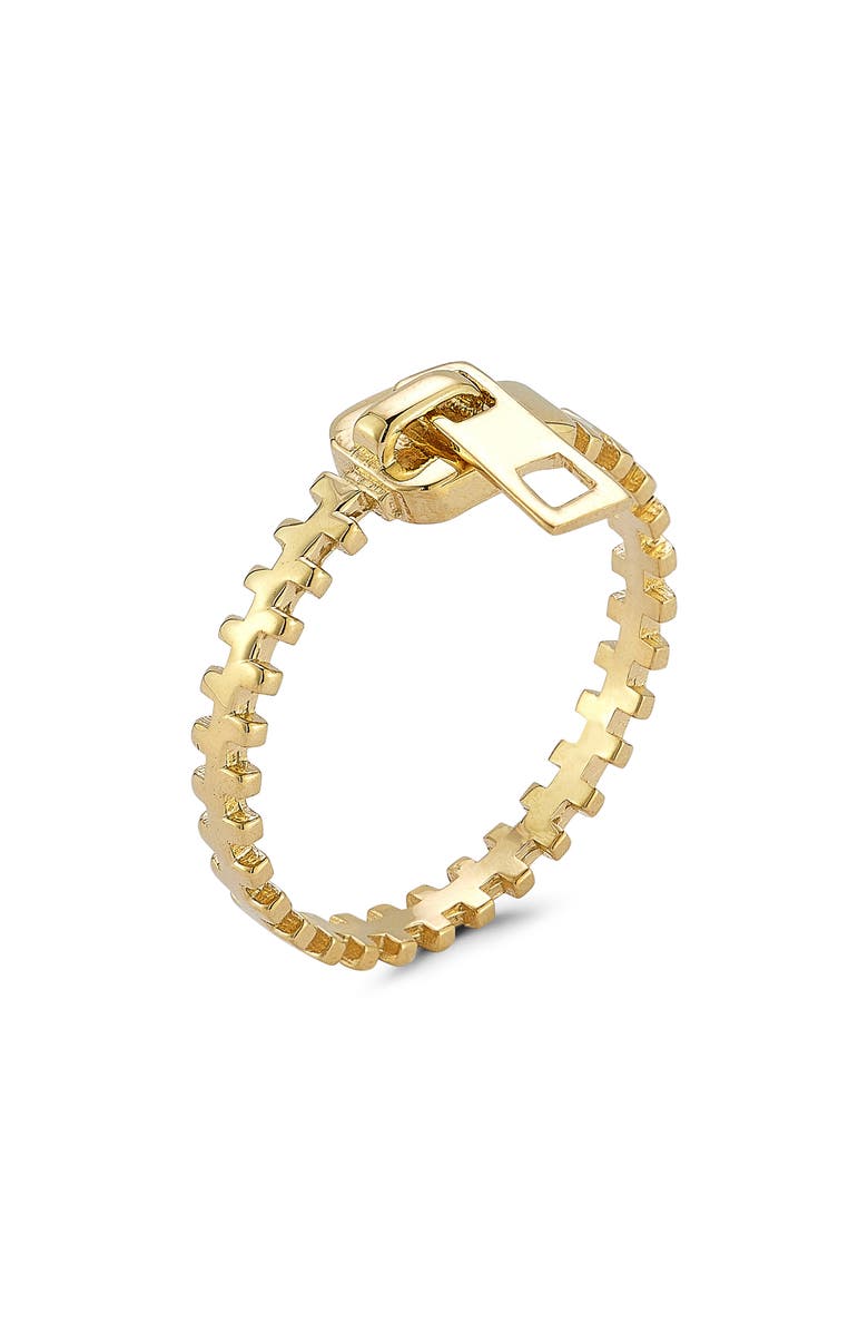 Ember Fine Jewelry 14K Gold Zipper Ring, Alternate, color, 