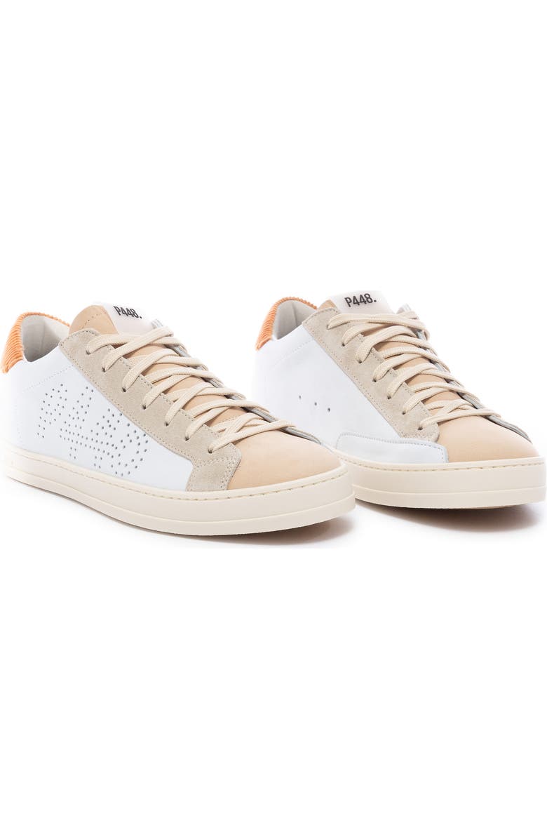 P448 John Low Top Sneaker, Main, color, Whi-Camel