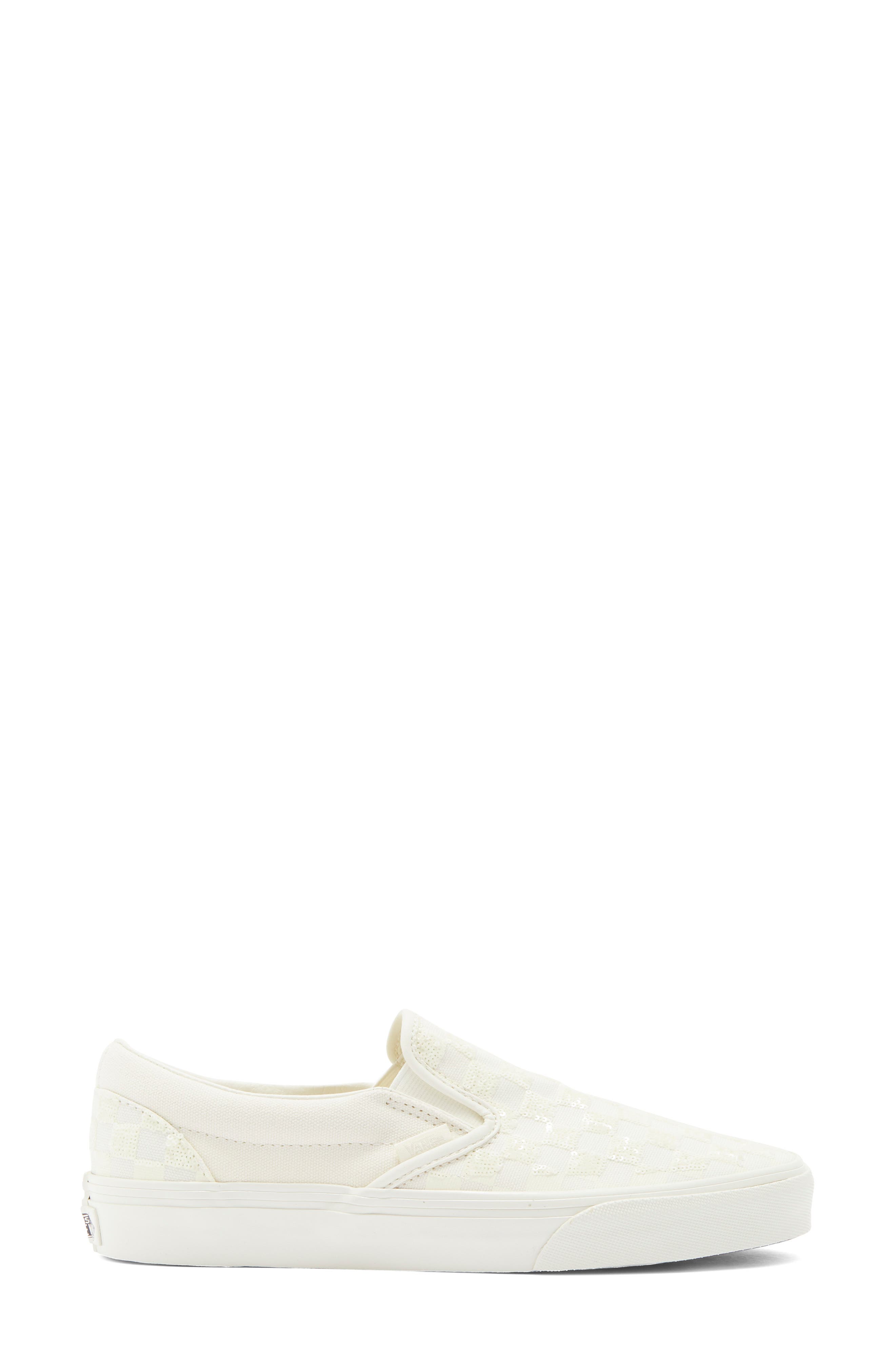 Classic Slip-On Sneaker, Alternate, color, WHITE CHECKERBOARD