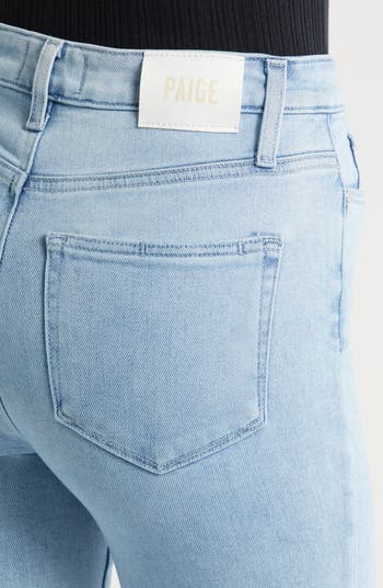 Claudine High Waist Frayed Hem Ankle Flare Jeans