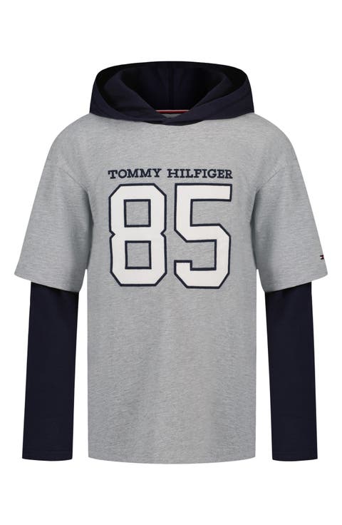 Kids' 85 Graphic Hooded Layered T-Shirt