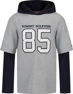 Tommy Hilfiger Kids' 85 Graphic Hooded Layered T-Shirt