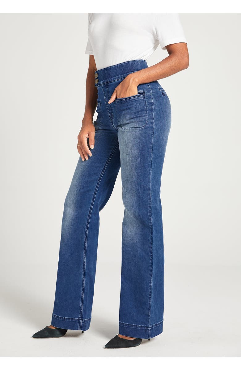Betabrand Farah Jeans | High-Waist Wide-Leg Denim, Alternate, color, Canyon Wash