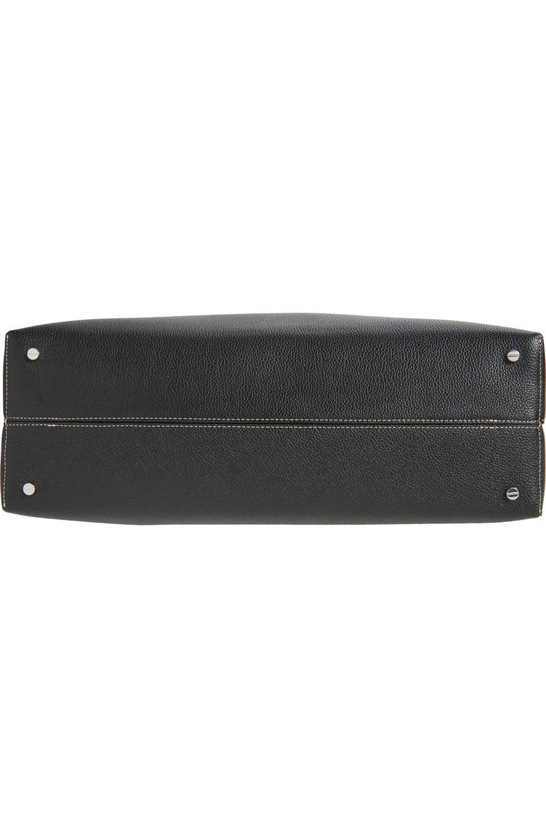 TOTEME Lounge Belted Leather Tote, Alternate, color, Black