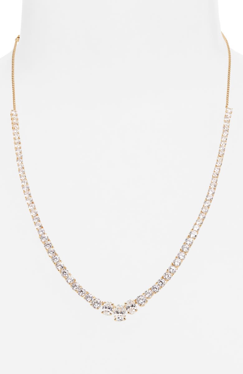 Nadri Stellar Slider Collar Necklace, Alternate, color, Gold