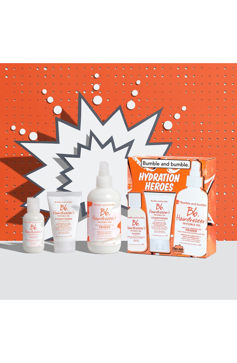 Bumble and bumble. Hairdresser's Invisible Oil Hydration Heroes Hair Care Holiday Gift Set $66 Value, Alternate, color, 