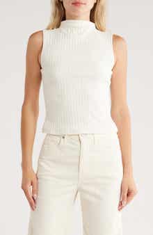 Veronica Beard Alora Mock Neck Sleeveless Top