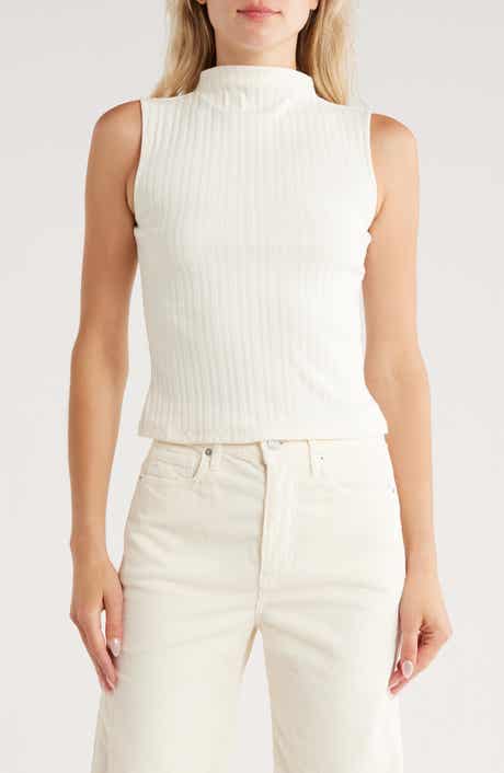 Veronica Beard Alora Mock Neck Sleeveless Top