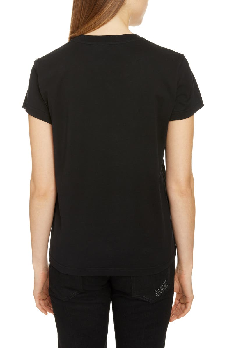 Givenchy Embroidered Logo Cotton T-Shirt, Alternate, color,