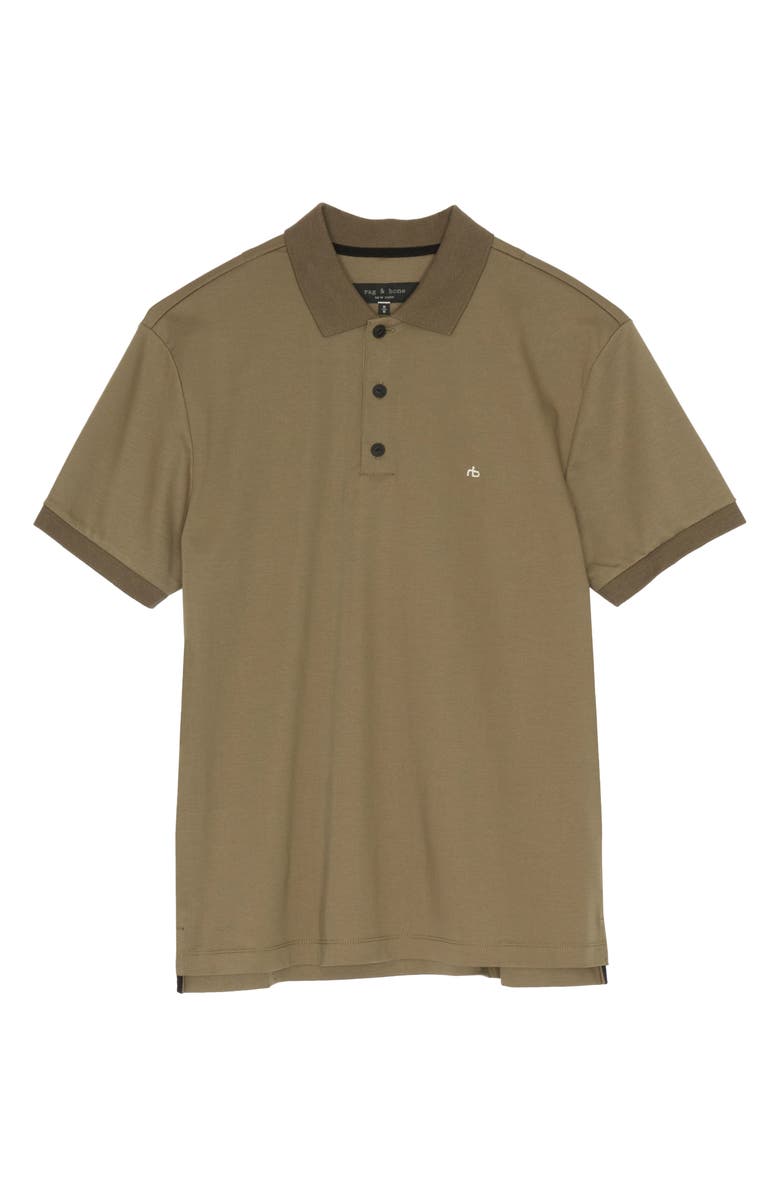 rag & bone Interlock Slim Fit Heathered Polo Shirt, Main, color,
