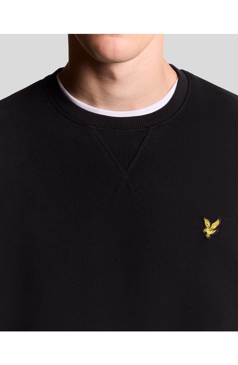Lyle & Scott Crew Neck Sweater, Alternate, color, Jet Black