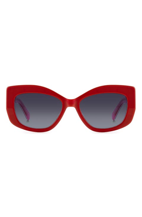 54mm frida square frame sunglasses