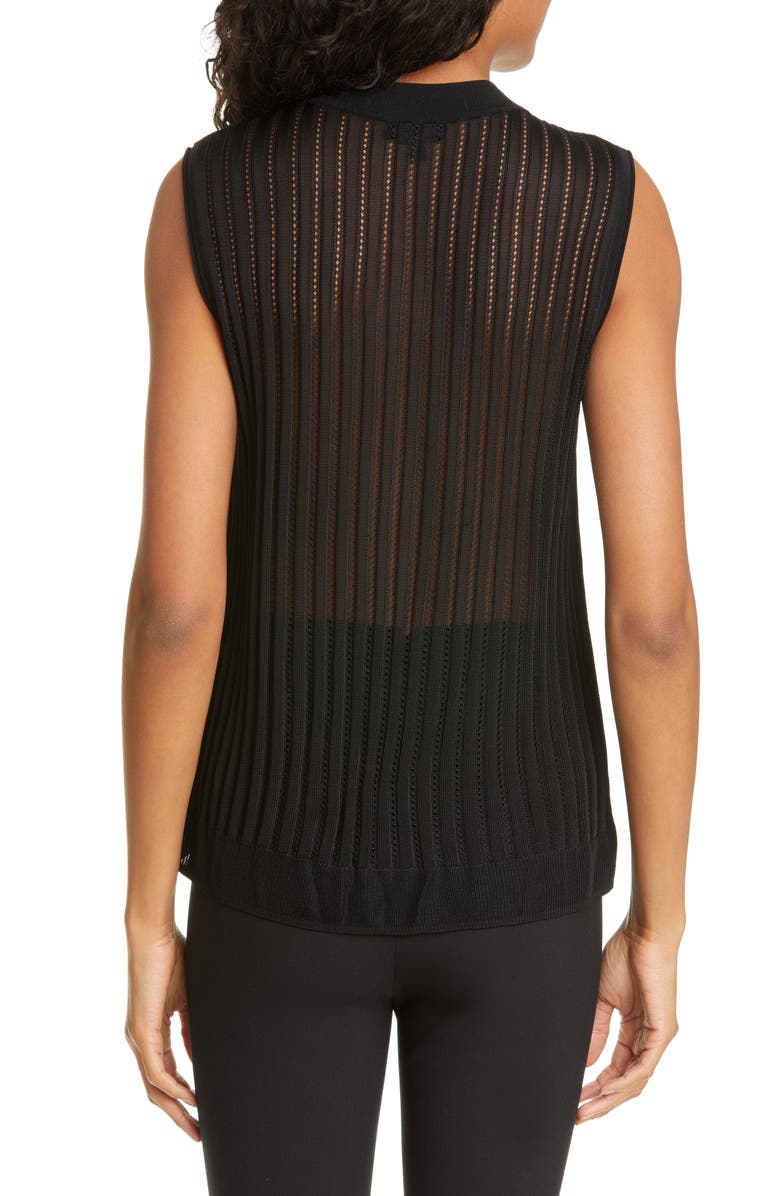 rag & bone Alisha Rib Openwork Back Tank, Alternate, color, 