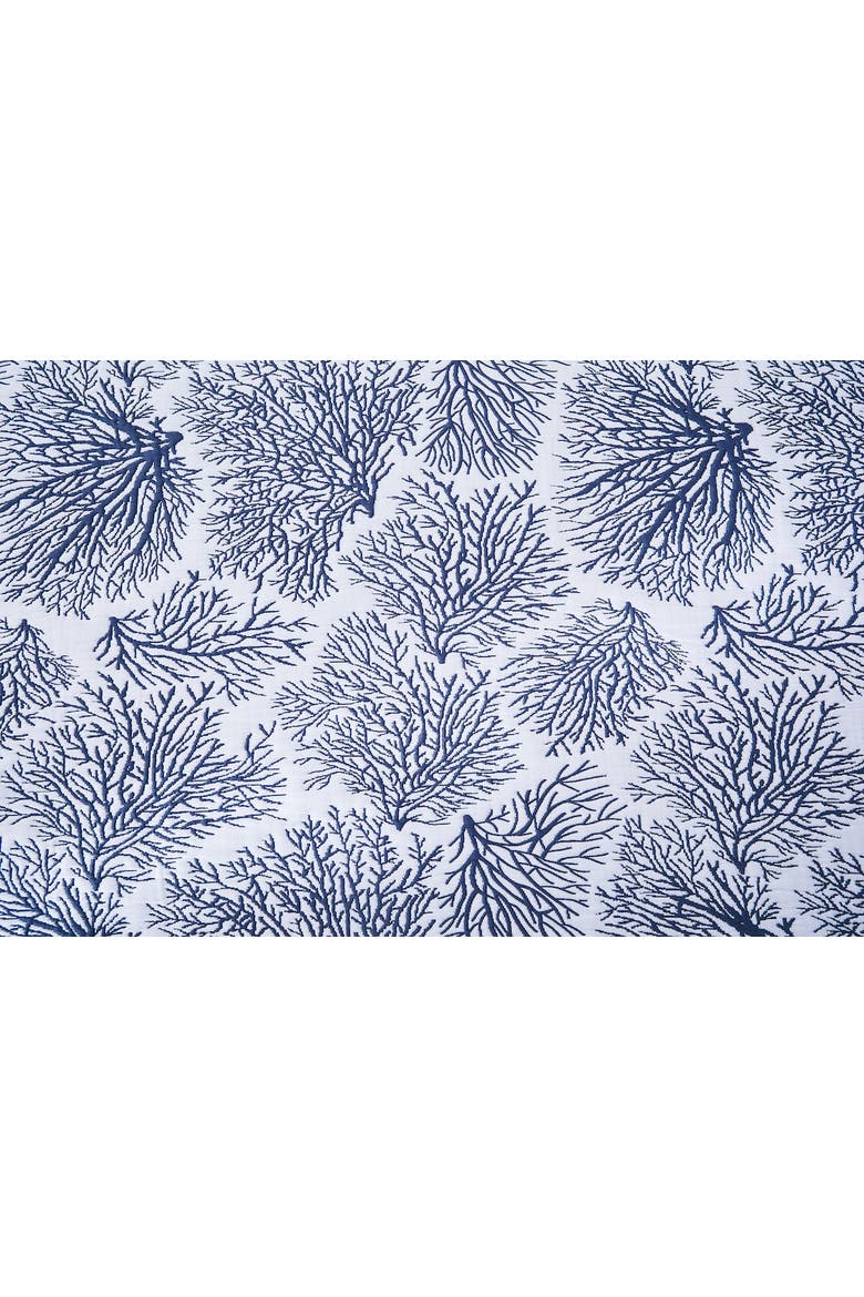 Blue Coral Jaquard Coverlet, Alternate, color, Blue