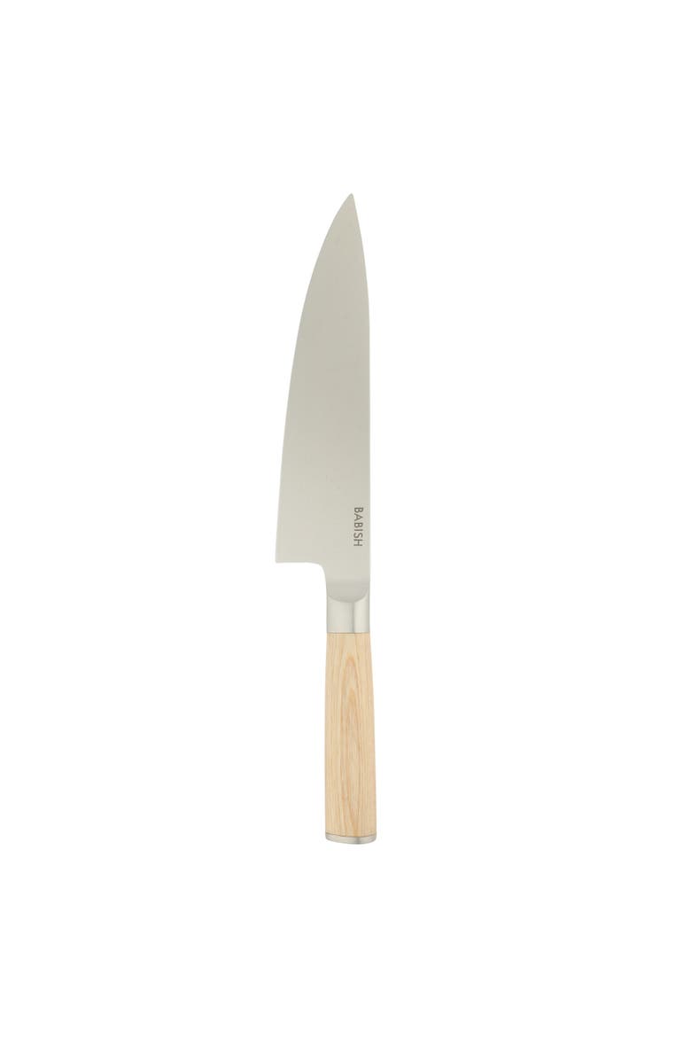 Chef Knife High Carbon 1.4116 German Steel Kitchen Knife with Pakka Wood Handle, Main, color, Natural