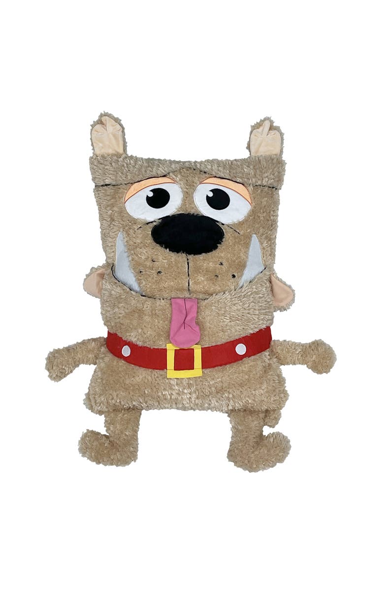 Shamzees Dog Brown Plush Pillow Cover, Soft Huggable Animal Character, Main, color, Multicolored