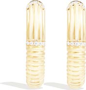 Campbell + Charlotte Found Ribbed Oval Hoop Earring