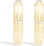Campbell + Charlotte Found Ribbed Oval Hoop Earring