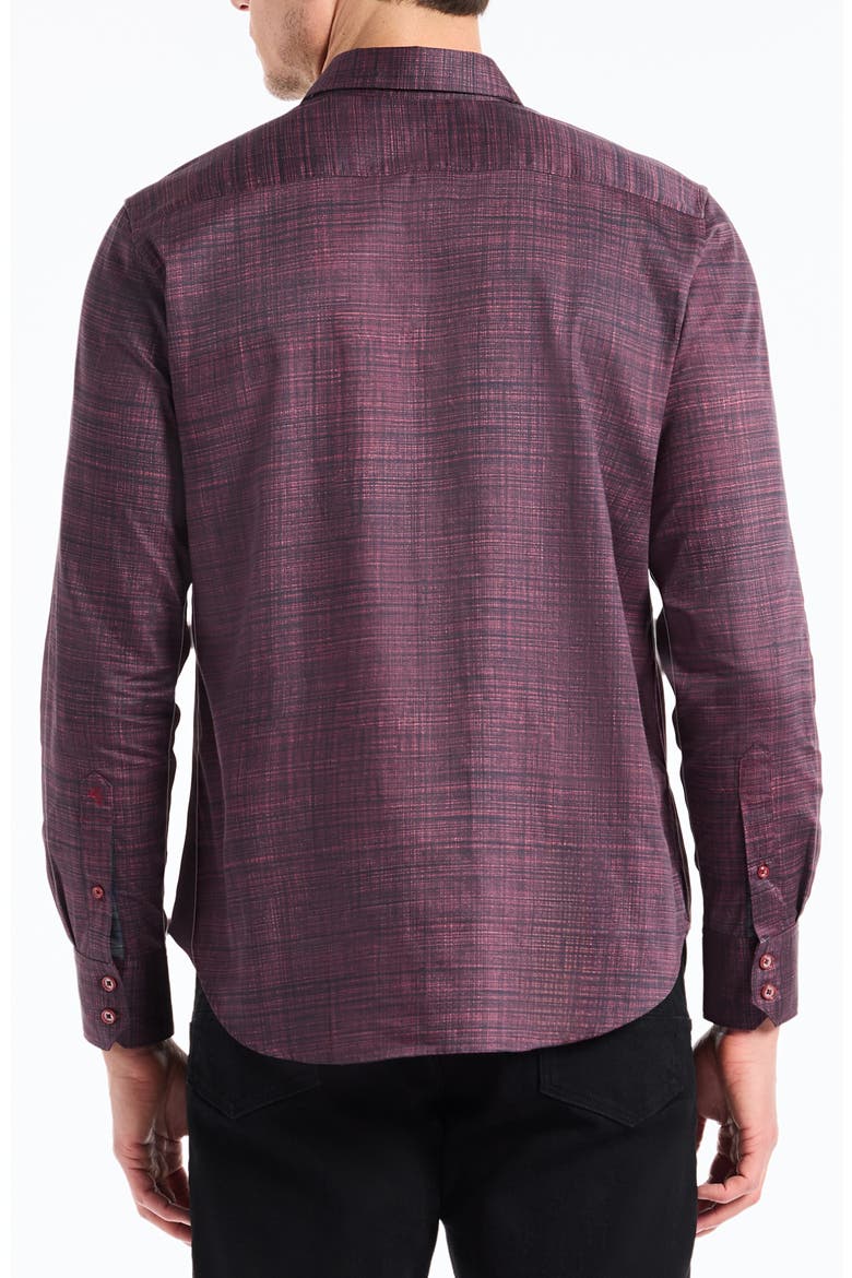 Roth Long Sleeve Button-Up Shirt, Alternate, color, BURGUNDY