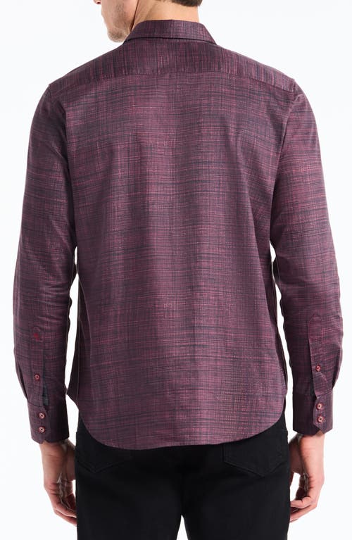 Robert Graham Roth Long Sleeve Button-up Shirt In Burgundy