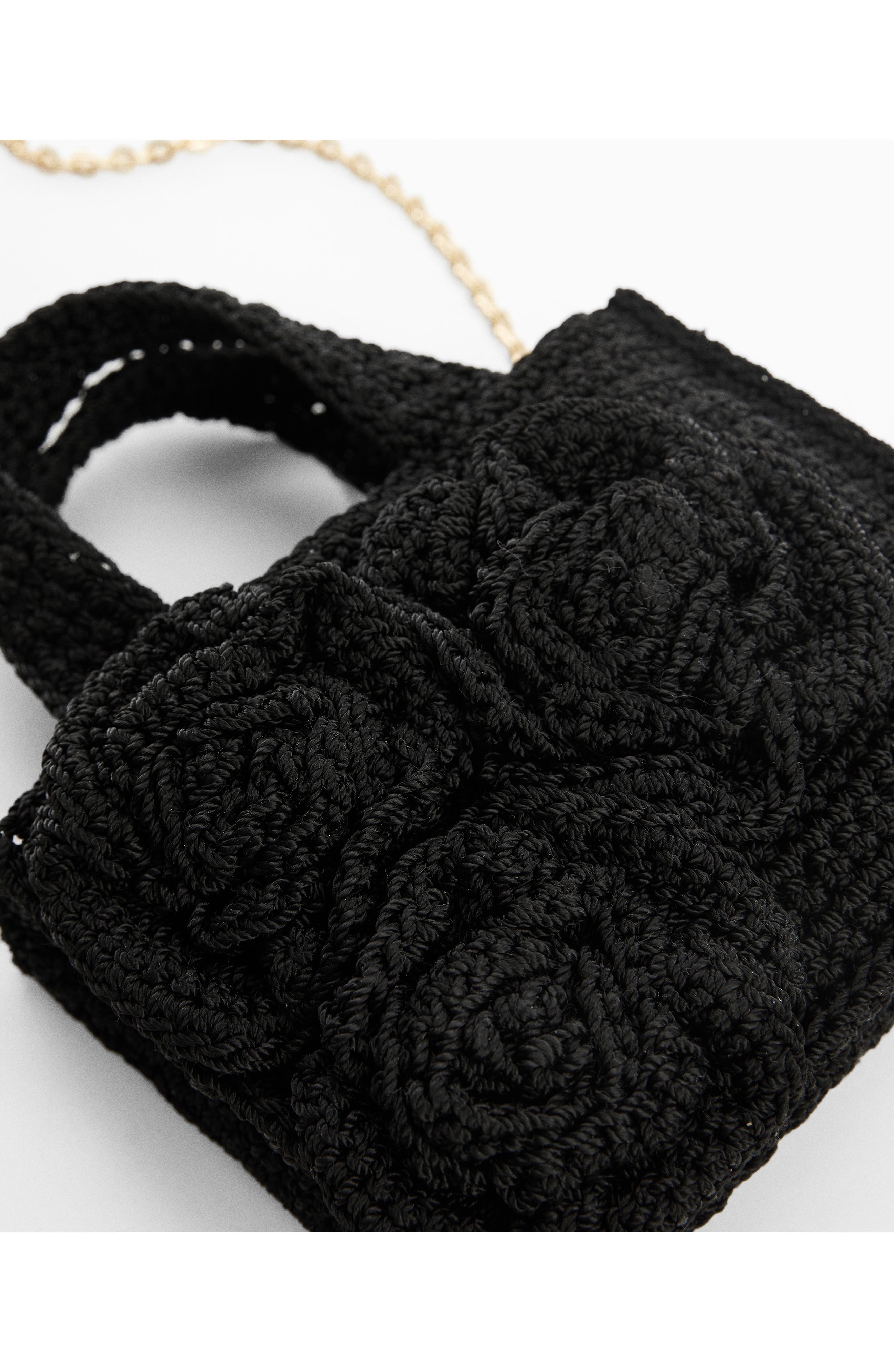 MANGO Crochet Top Handle Bag, Alternate, color, 