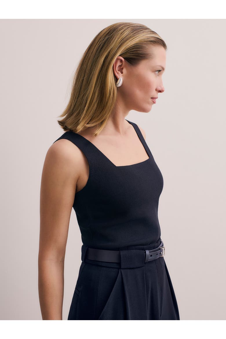 Keighley Sculpt Knit Top, Alternate, color, Navy