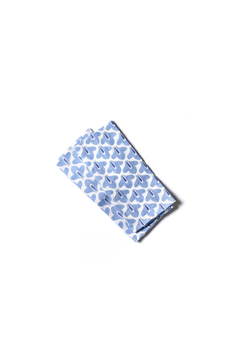 Iris Blue Sprout Kitchen Towels Set of 4, Main, color, Blue