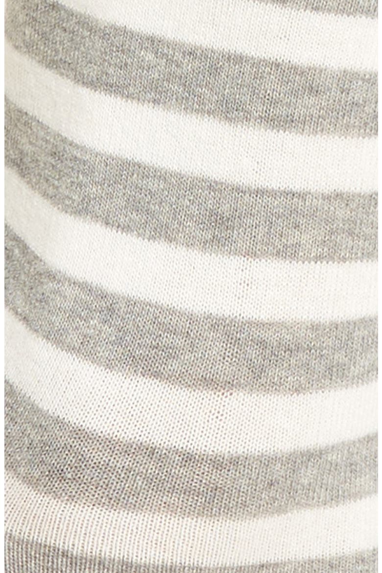 St. James Stripe Crew Socks, Alternate, color, GREY HEATHER