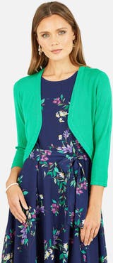 Yumi 3/4 Sleeve Knitted Curve Bolero