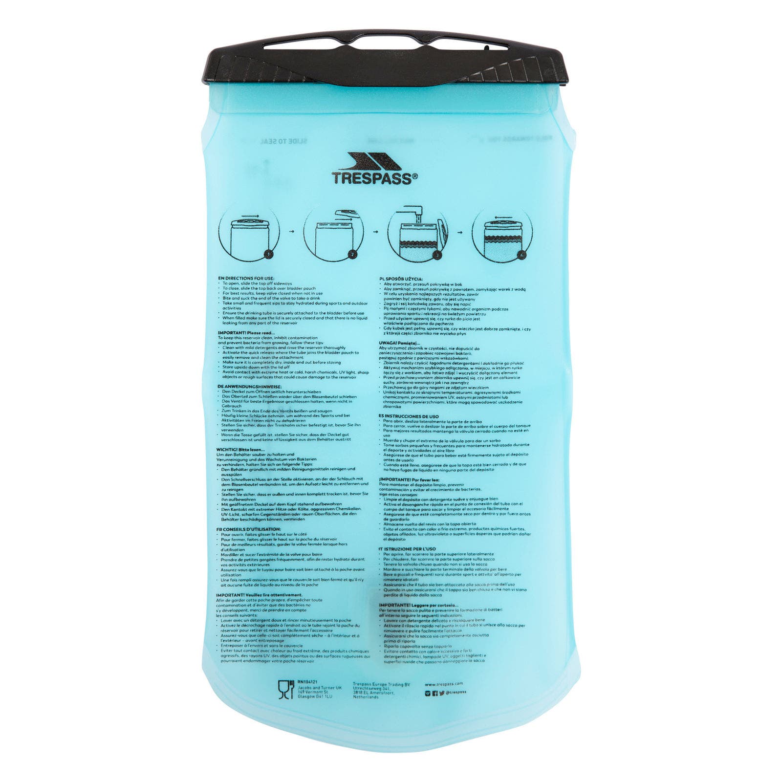 Quenched 0.5gal Hydration Bladder, Alternate, color, Clear Blue