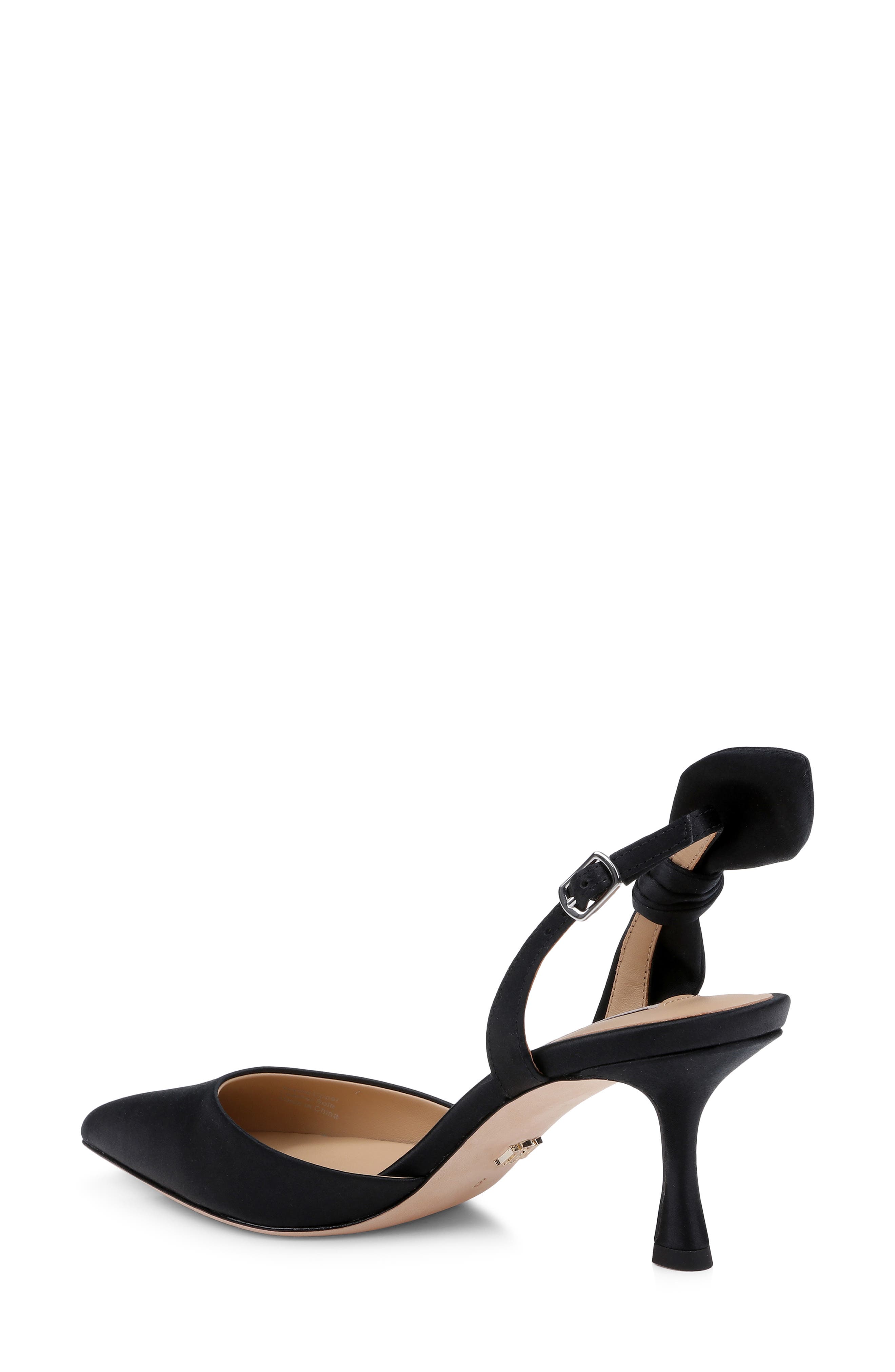 Badgley Mischka Collection Yuan d'Orsay Pump, Alternate, color, Black Satin