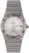 Pre-Owned Omega Constellation Co-Axial Chronometer Automatic Watch Stainless Steel with Diamond Markers 35