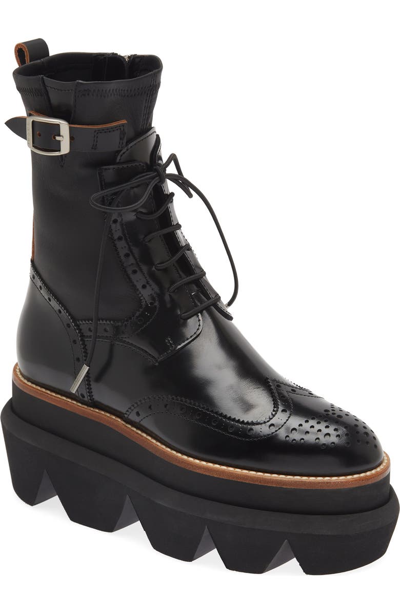 Sacai Wingtip Engineer Sock Boot, Main, color,