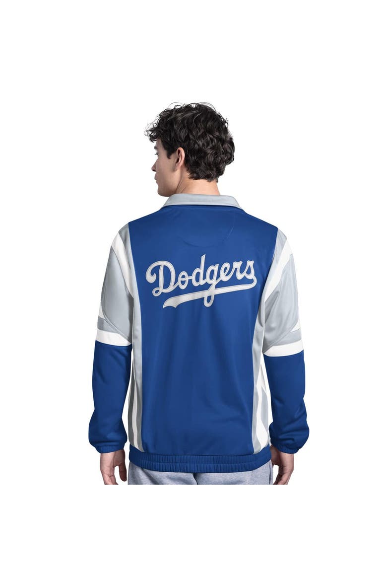 Men's Starter Royal/Gray Los Angeles Dodgers Contender Tricot Full-Zip Track Jacket, Alternate, color, Royal