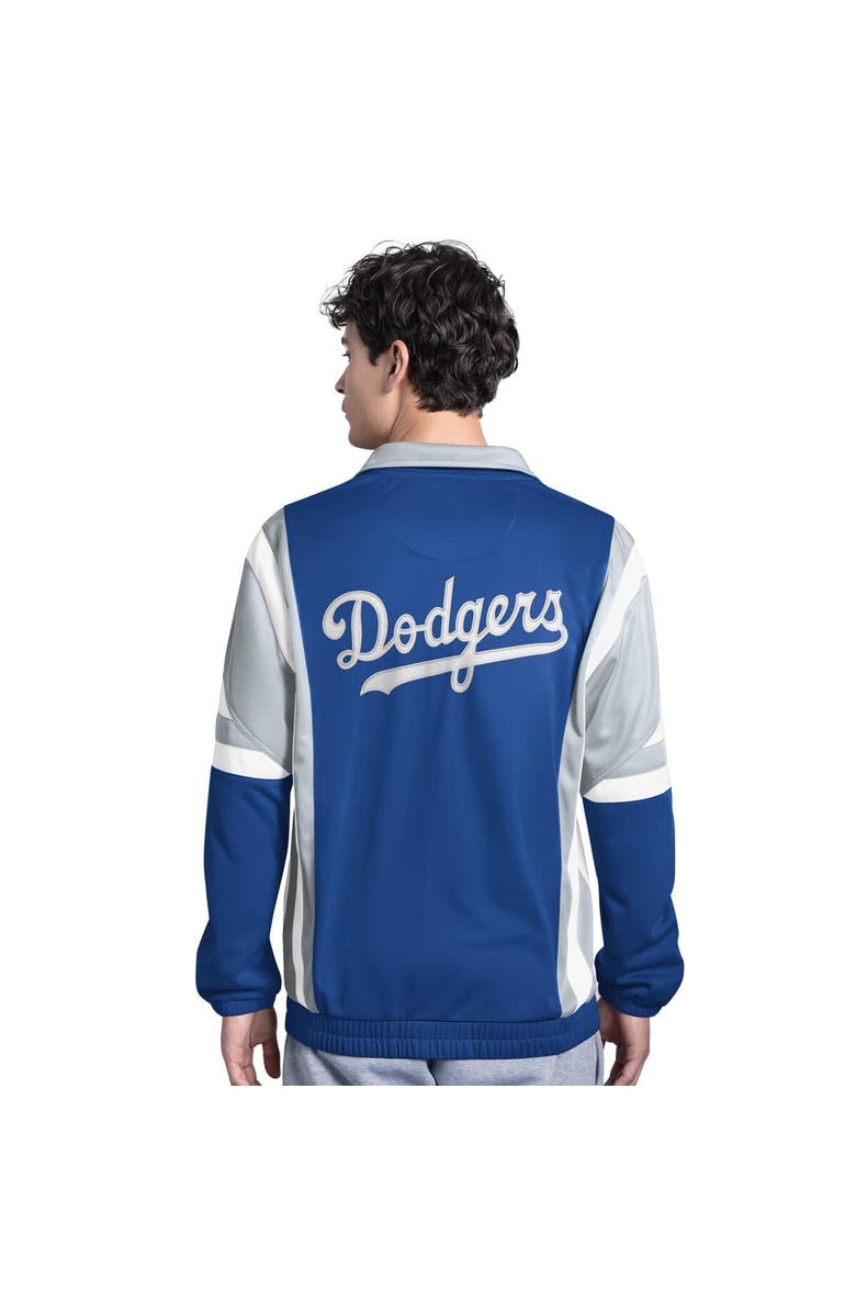 STARTER Men's Starter Royal/Gray Los Angeles Dodgers Contender Tricot Full-Zip Track Jacket, Alternate, color, Royal